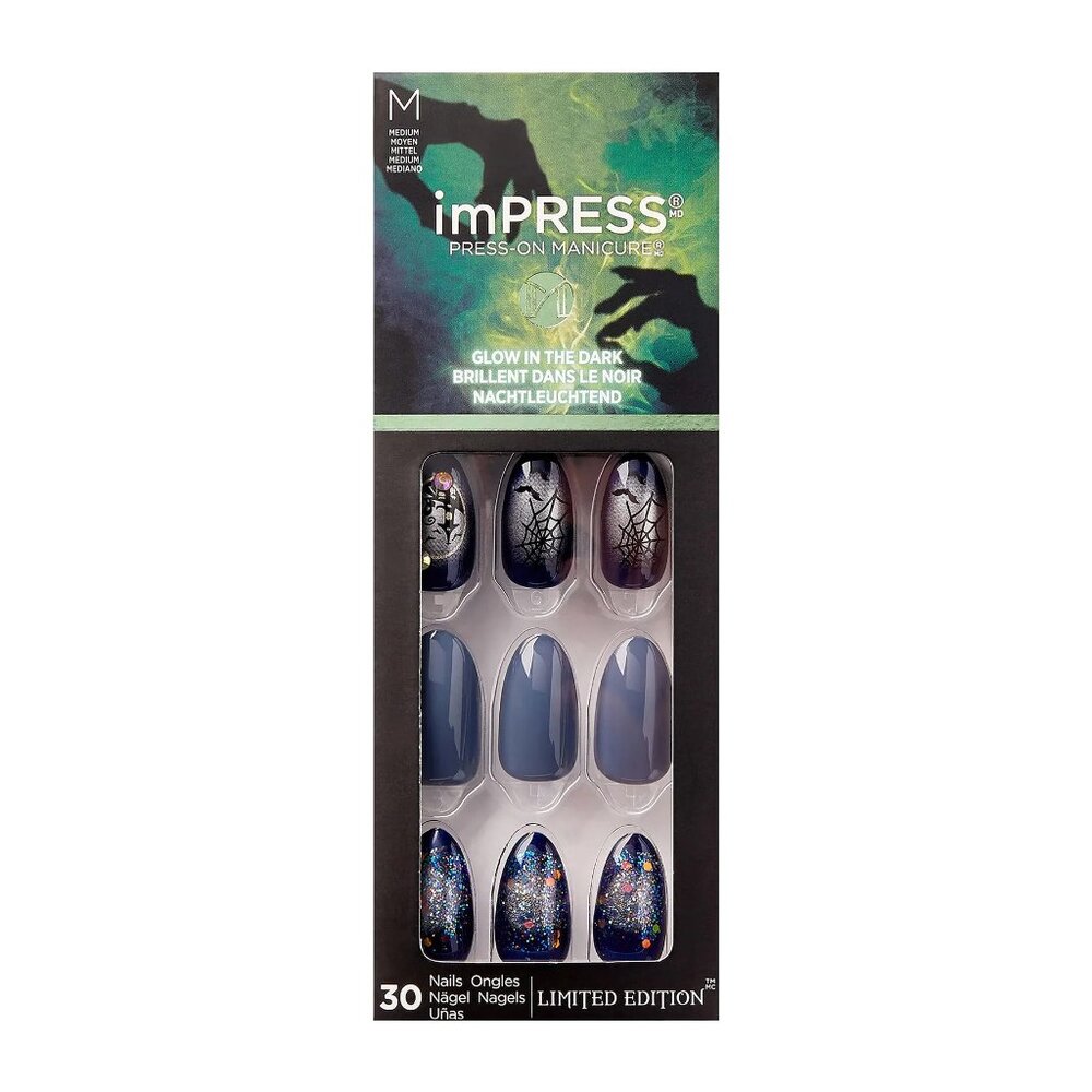 KISS ImPRESS Design Halloween Nails Medium Length - Wizard